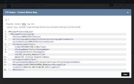 SAP CPI Helper screenshot