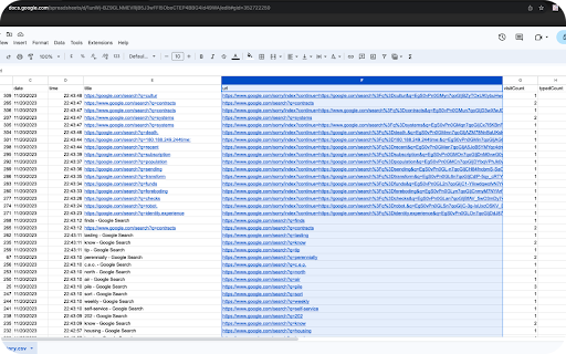 Quick Chrome History Export screenshot