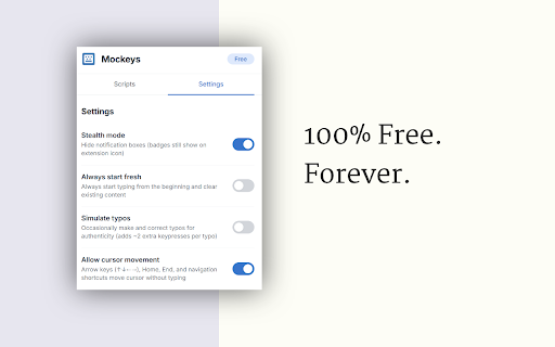Mockeys - Mock Typing Extension screenshot