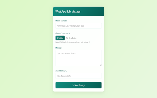 Whatsapp Bulk Messager screenshot