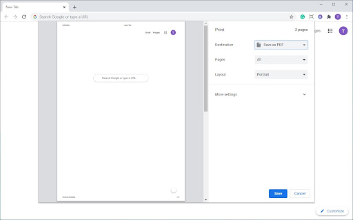 Dispatcher Paragon Chrome Print screenshot