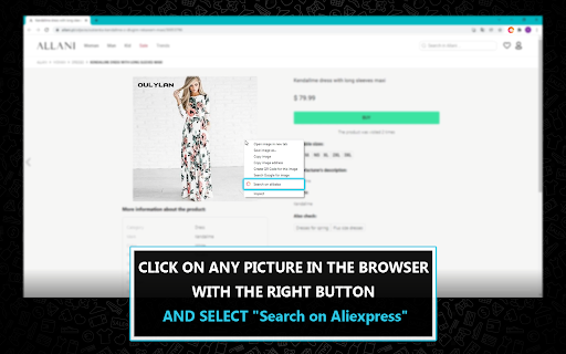 Search by image on Aliexpress screenshot