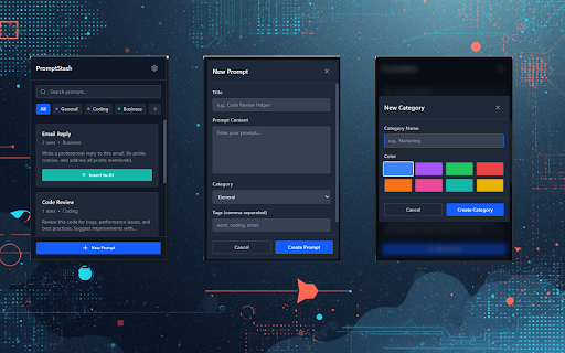 AI Prompt Manager - PromptStash screenshot