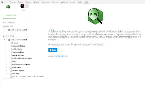 Node Inspector Manager (NIM) screenshot