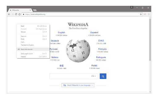 Block Site screenshot