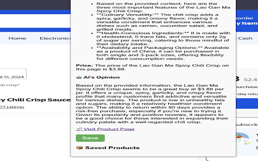 Smart Product Comparator screenshot