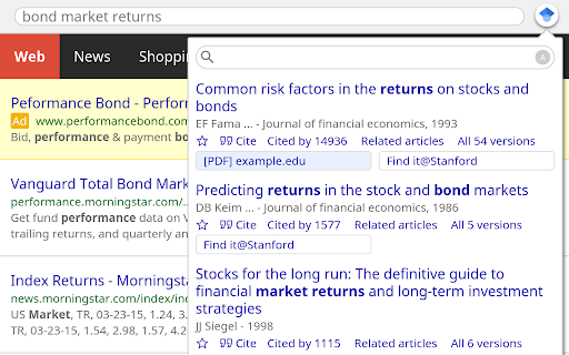 Google Scholar Button screenshot