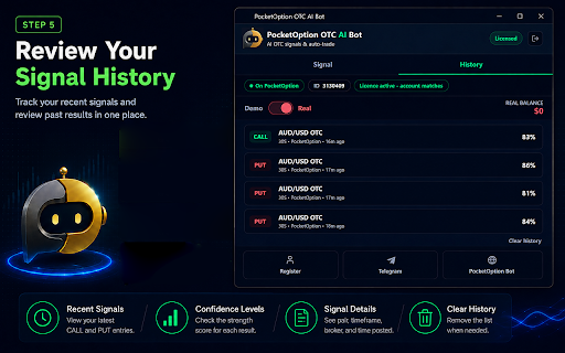 PocketOption OTC AI Bot screenshot