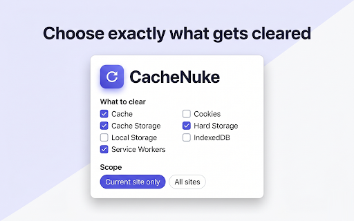 CacheNuke — Clear Cache & Reload screenshot