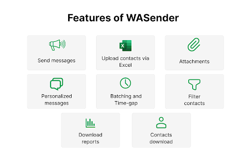 WASender Bulk Messaging, AI Replies, and CRM screenshot