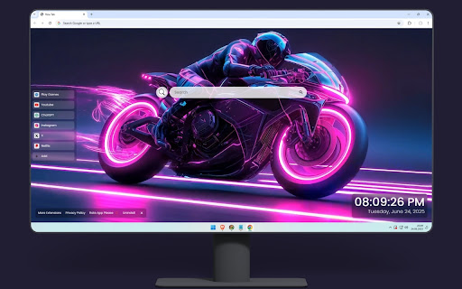 Cyberpunk Motorcycle Live Wallpaper screenshot