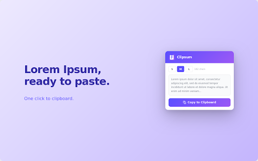 Clipsum — Lorem Ipsum Copier screenshot