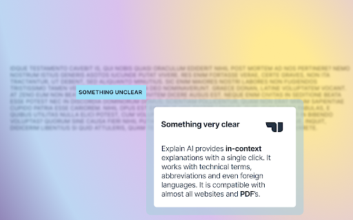 Explain AI - Explain anything in its context screenshot