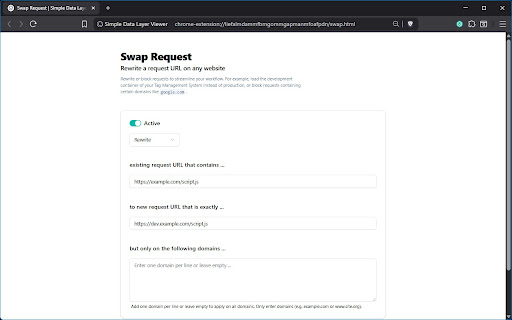 Simple Data Layer Viewer screenshot