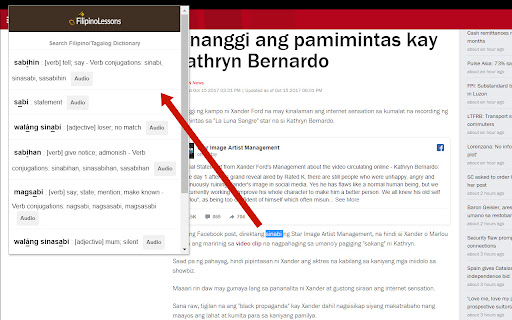 FilipinoTagalogSearch screenshot