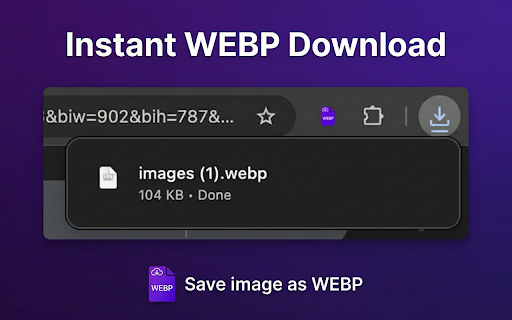 Save image as WEBP screenshot