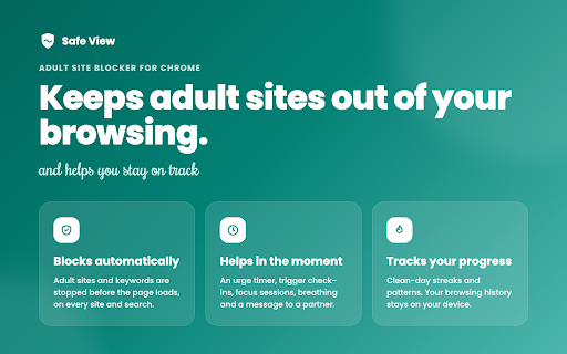 Safe View – Porn Blocker & NoFap Streak Tracker screenshot