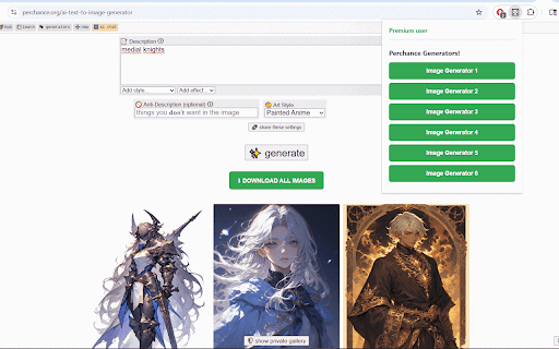 Perchance Bulk Image Downloader screenshot