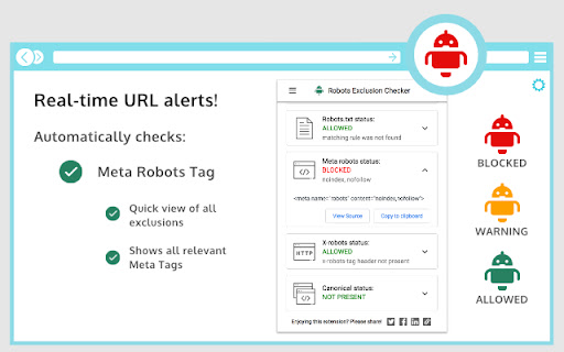 Robots Exclusion Checker screenshot