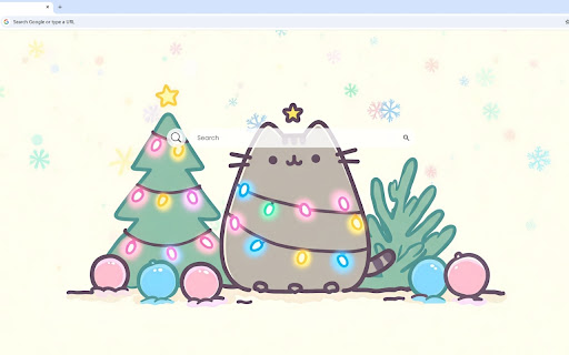 Pusheen Cat Christmas Tree Live Wallpaper screenshot