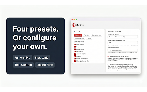 Canvas Course Downloader & Exporter screenshot