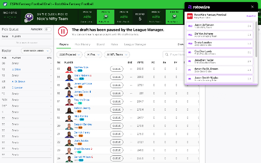 RotoWire screenshot