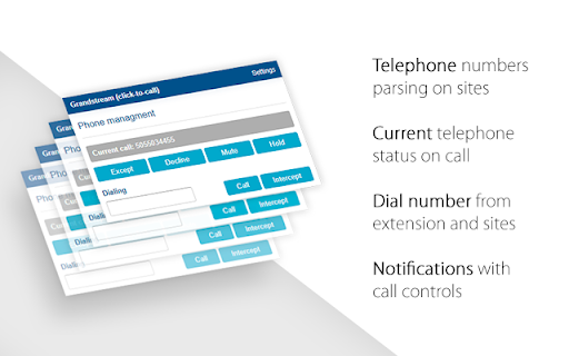 Grandstream (click-to-call) screenshot