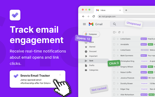 Unlimited Email Tracker by Snov.io screenshot