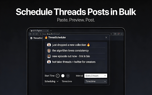 ThreadScheduler - Post Scheduler for Threads | Bulk Schedule Posts screenshot