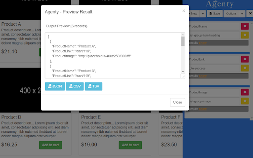 Agenty - Advanced Web Scraper screenshot