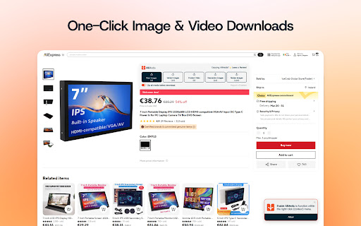 AliMedia | AliExpress image/video download screenshot