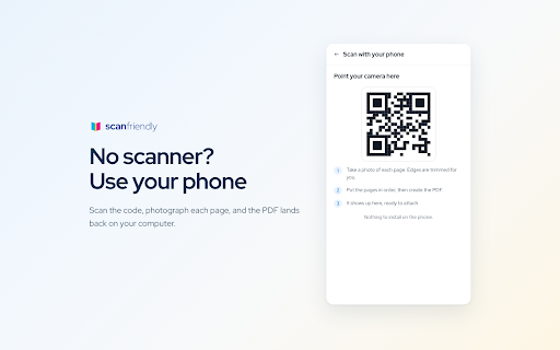 ScanFriendly: Document Scanner, Scan to PDF from Phone or Printer screenshot