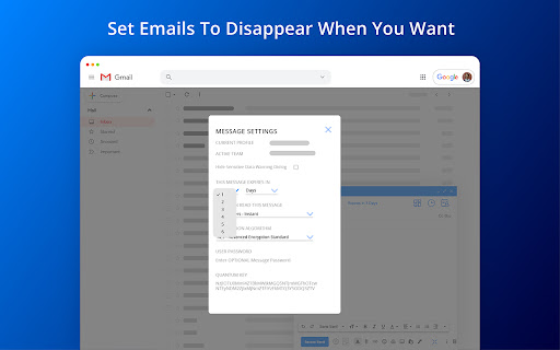 XQ Secure Gmail screenshot