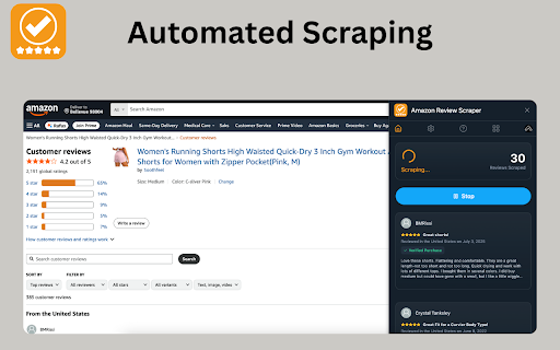 Amazon Review Scraper screenshot
