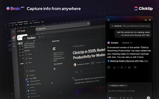 ClickUp: Talk to AI in Any Tab: ChatGPT, Gemini & Claude + Voice Dictation screenshot