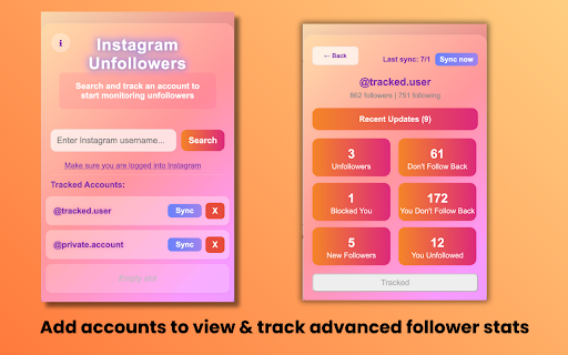 Instagram Unfollowers Tracker screenshot
