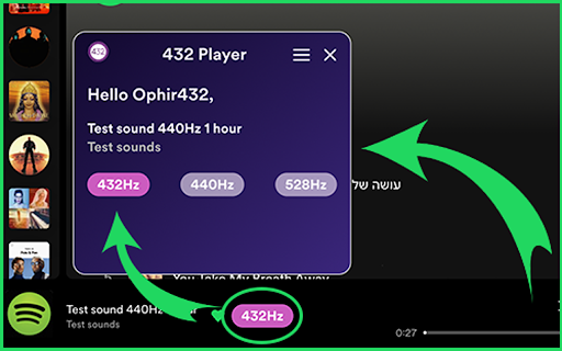 432Hz & 528Hz Converter for Spotify screenshot