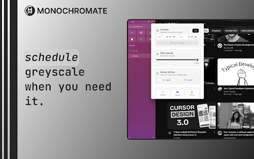Monochromate - The Best Grayscale Extension screenshot