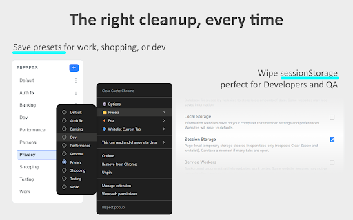 Clear Cache Chrome screenshot