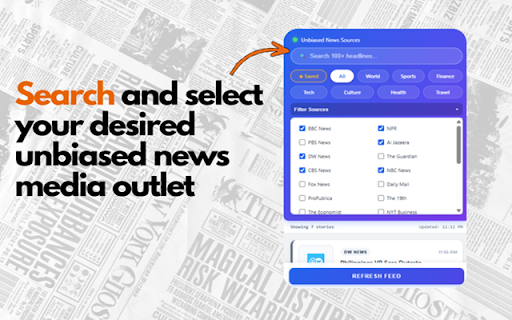 Unbiased News Sources : The Best Neutral News & Media Tool screenshot