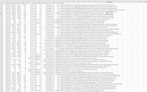AliExpress CSV Export screenshot