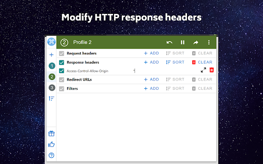 ModHeader - Modify HTTP headers screenshot
