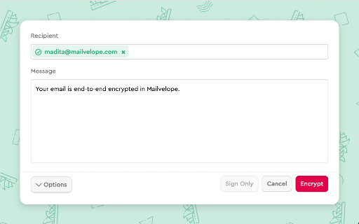 Mailvelope - Secure your email with PGP screenshot