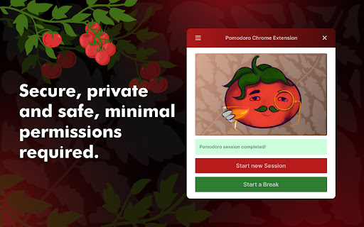 Pomodoro Chrome Extension screenshot
