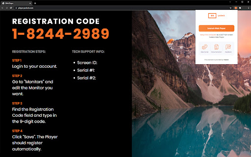 Yodeck Web Player Extension screenshot