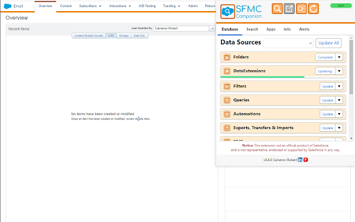 SFMC Companion screenshot