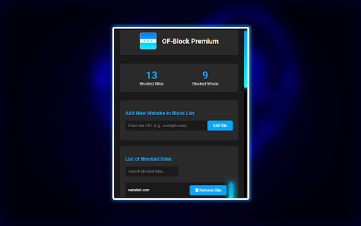 OnlyFans Block Extension screenshot