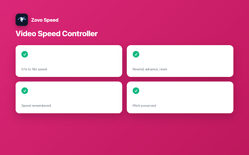 Zovo Speed - Video Speed Controller screenshot