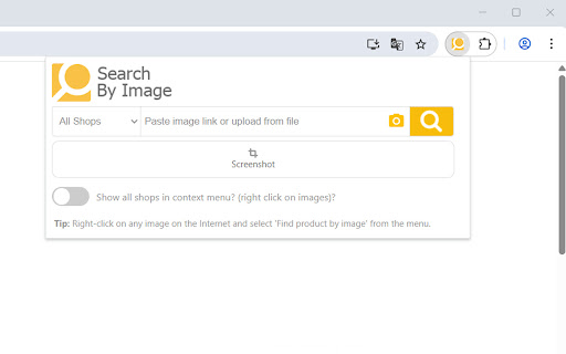 Search products by image screenshot