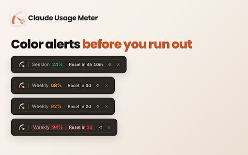 Claude Usage Meter screenshot
